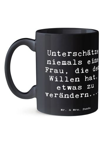 Mr. & Mrs. Panda Kakaotasse Spruch Hoffnung Veränderung mit Spruch in Schwarz