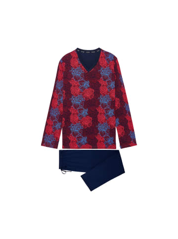 HOM Pyjama Bouquet Long Sleepwear in bordeaux print