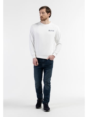 DreiMaster Maritim Herren Sweatshirt Mit Rundhals in Weiss