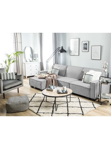 Beliani Ecksofa ROMEDAL in Grau/Schwarz - (W) 290 x (H) 86 x (L) 173 cm