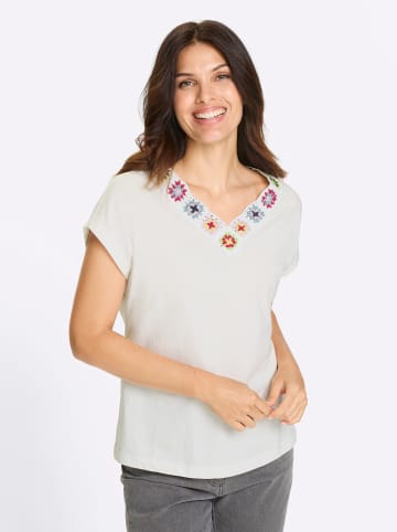 Sieh an! Kurzarm-Shirt in ecru-fuchsia