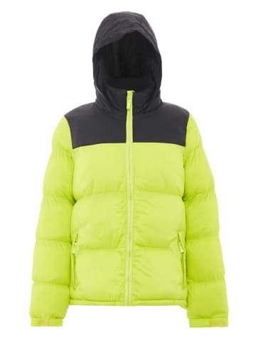 myMo Wattierte Steppjacke in Saure Limette Schwarz