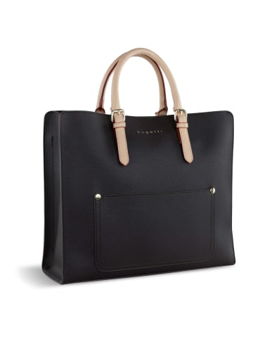 Bugatti Ella - Handtasche 37 cm  (schwarz) in dunkelbraun