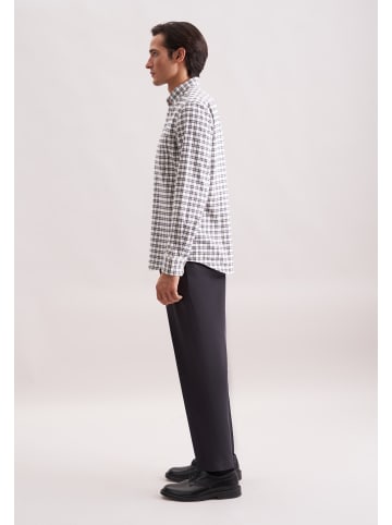 Seidensticker Flanellhemd Slim in Grau