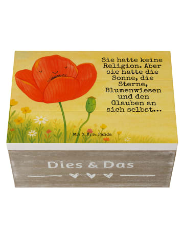 Mr. & Mrs. Panda Kiste Blume Mohnblume Design mit Spruch in Weiß