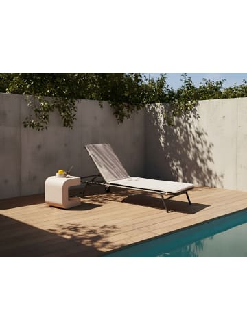 Beliani Gartenliege VOLTERRA in Beige/Grau - (W) 75 x (H) 27 x (L) 168 cm