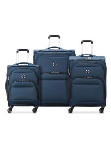 Delsey Sky Max 2.0 4 Rollen Kofferset 3-teilig mit Dehnfalte in blau