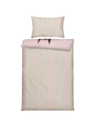 REDBEST Microfaser-Satin, Microfaser Kinder-Wendebettwäsche in altrose-jade