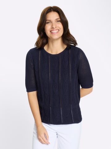 Sieh an! Ajourpullover in marine