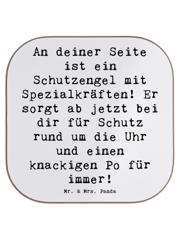 Mr. & Mrs. Panda Untersetzer für Gläser Spruch Schutz Schutzenge... in Weiß
