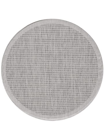 KADIMA DESIGN Teppich Outdoor Flachgewebe Uni-Farbe Polypropylen Balkon in Grau