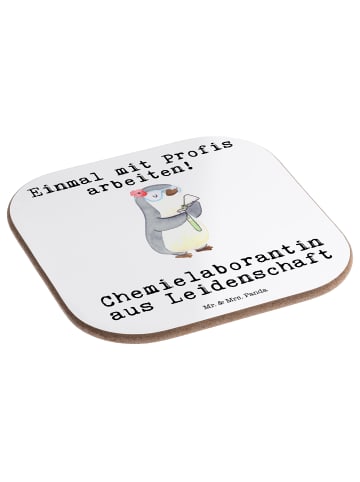 Mr. & Mrs. Panda Tassen Untersetzer Chemielaborantin Leidenschaf... in Weiß