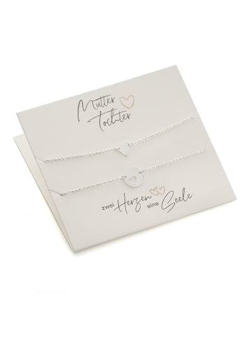 Himmelsflüsterer  Herz-Armbänder für Mutter & Tochter mit Geschenkkarte