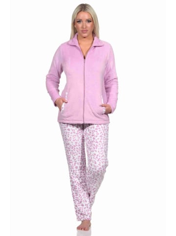 NORMANN Hausanzug Homewear Coralfleece Animal Look in pink