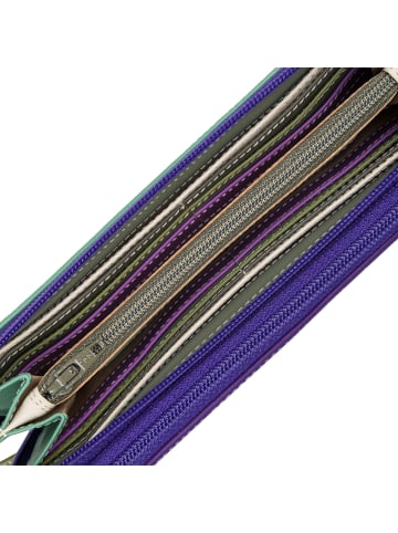 MYWALIT Medium Tri-fold Geldbörse I Leder 14 cm in orchid