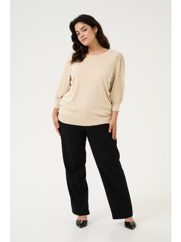 KAFFE curve Strickpullover KCloni in Feather Gray Melange