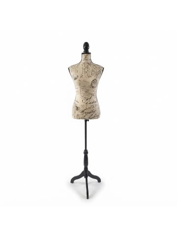 relaxdays Schneiderpuppe "Brief" in Beige/ Schwarz