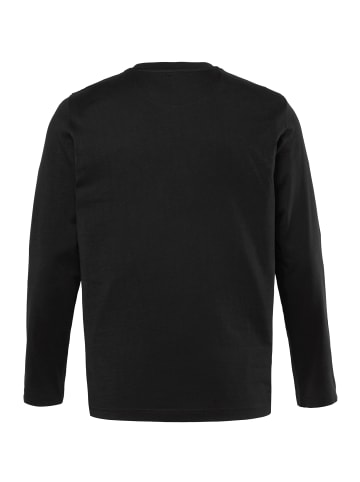 Men Plus Kurzarm T-Shirt in schwarz
