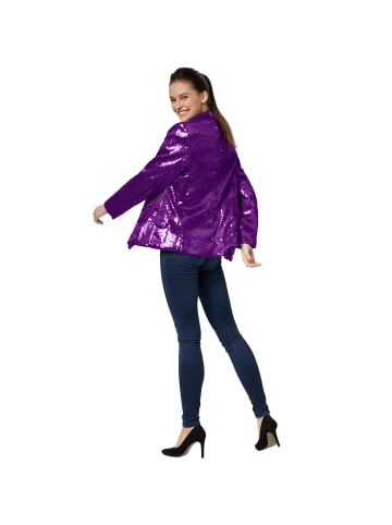 tectake Damen-Jackett mit glitzernden Pailletten, lila