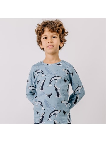 Walkiddy Langarmshirt Jumping Whales-Shirt