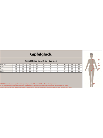 Gipfelglück Strickfleecemantel Alix in Oat Meal