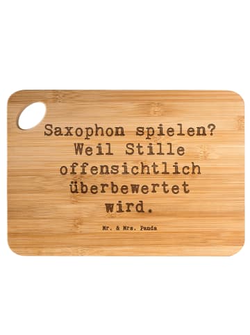 Mr. & Mrs. Panda Hackbrett Spruch Saxophon Leidenschaft mit Spruch in Braun