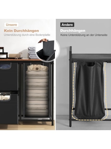 COSTWAY Wäschekorb 3 Fächer 75L in Andere