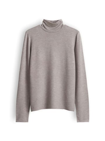 someday. Kirosie soft Rollkragenshirt mit Rippstruktur in Taupewood Melange Light