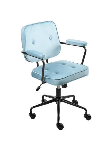 Beliani Bürostuhl PAWNEE in Blau/Schwarz - (W) 64 x (H) 88 x (L) 43 cm