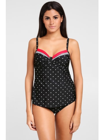 LASCANA Bügel-Tankini-Top in schwarz-rot