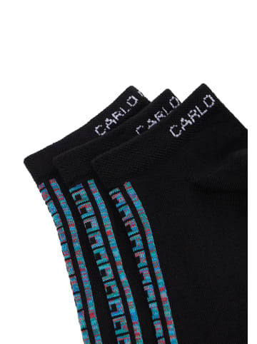 Carlo Colucci Sneakersocken Deromedi in Schwarz