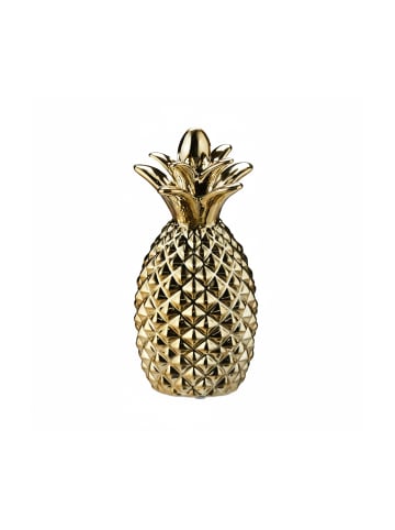 relaxdays Spardose Ananas in Gold - (H)24 x Ø 10,5 cm