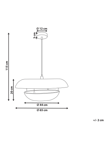 Beliani Pendelleuchten KIDEPO in /Beige - (W) 65 x (H) 20 x (L) 65 cm