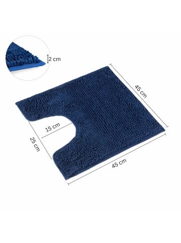WohnDirect Badematte mit WC Ausschnitt PARIS in Dunkelblau