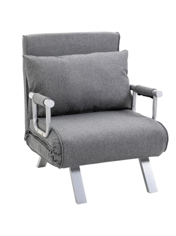 HOMCOM Schlafsofa-65B x 69T x 80H cm-Grau