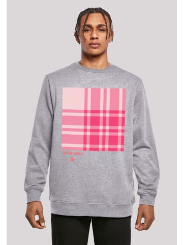F4NT4STIC Sweatshirt Karo Pink in grau meliert