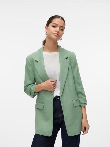 Vero Moda Einfarbiger Blazer Offfener Style Basic Jacket in Grün-2