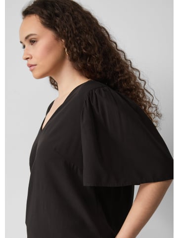 QS Bluse kurzarm in Schwarz