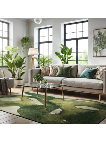 lola & moi Teppich Sand Fgoldest in grün