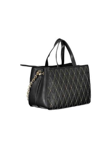 Valentino by Mario Valentino Schwarze Polyurethan-Tasche mit verstellbarem und abnehmbarem Riemen