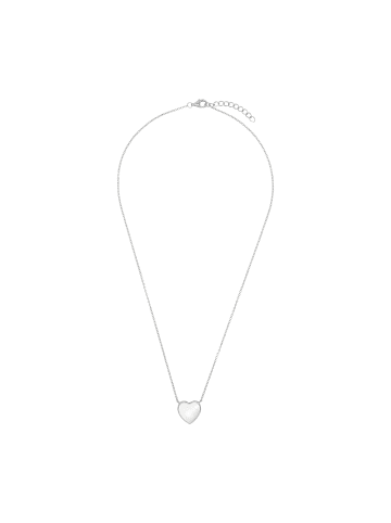 Amor Kette mit Anhänger Silber 925, rhodiniert, Perlmutt in Silber