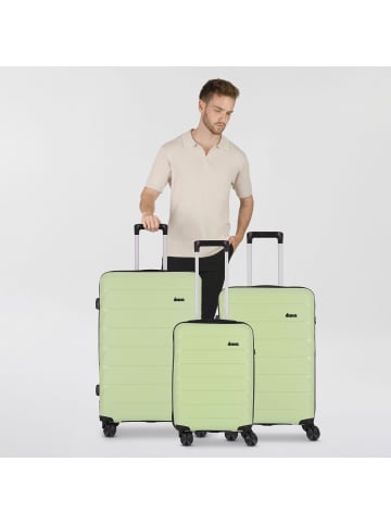 D&N Travel Line 4100 4 Rollen Kofferset 3-teilig in lime green