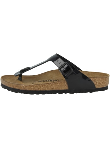 Birkenstock Zehensandale Gizeh Birko-Flor Lack normal in schwarz