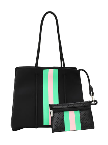 faina Damen Handtasche in Schwarz Mehrfarbig
