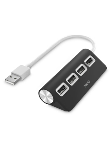 USB-Hub 4 Ports, USB 2.0, Schwarz