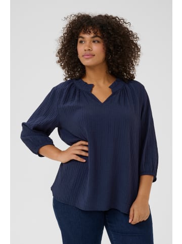 KAFFE curve Langarm-Bluse KClean in Midnight Marine