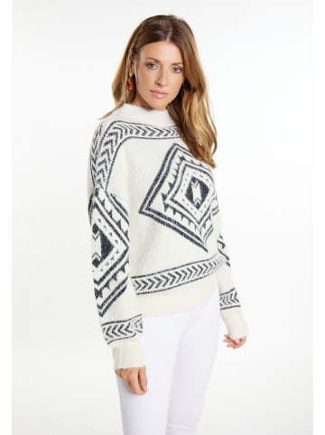 usha FESTIVAL Strick Pullover in Wollweiss Schwarz