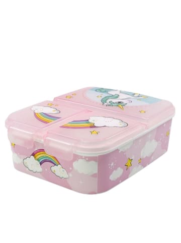 COFI 1453 Kinder Brotdose – Lunchbox mit 3 Fächern & tollem Design in Rosa