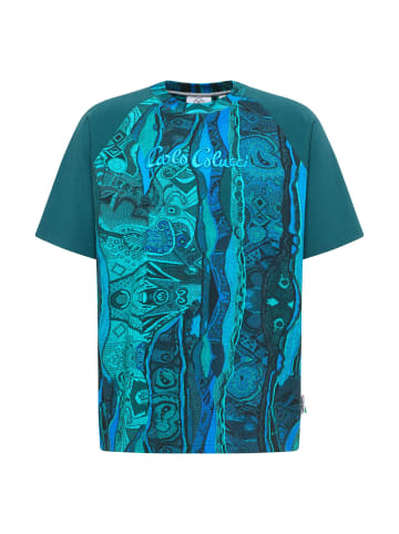 Carlo Colucci T-Shirt Eschfaller in Türkis