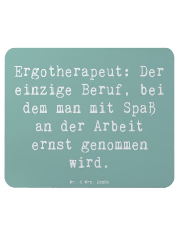 Mr. & Mrs. Panda Maus-Pad Spruch Ergotherapeut Geschenk mit Spruch in Meeresbrise